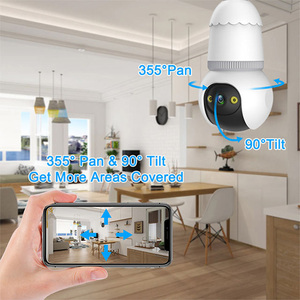 4X 4X Zoom ampul güvenlik kamera 5MP Tuya Ultra HD hareket algılama iki yönlü ses Cctv ampul kamera - Product Image 5