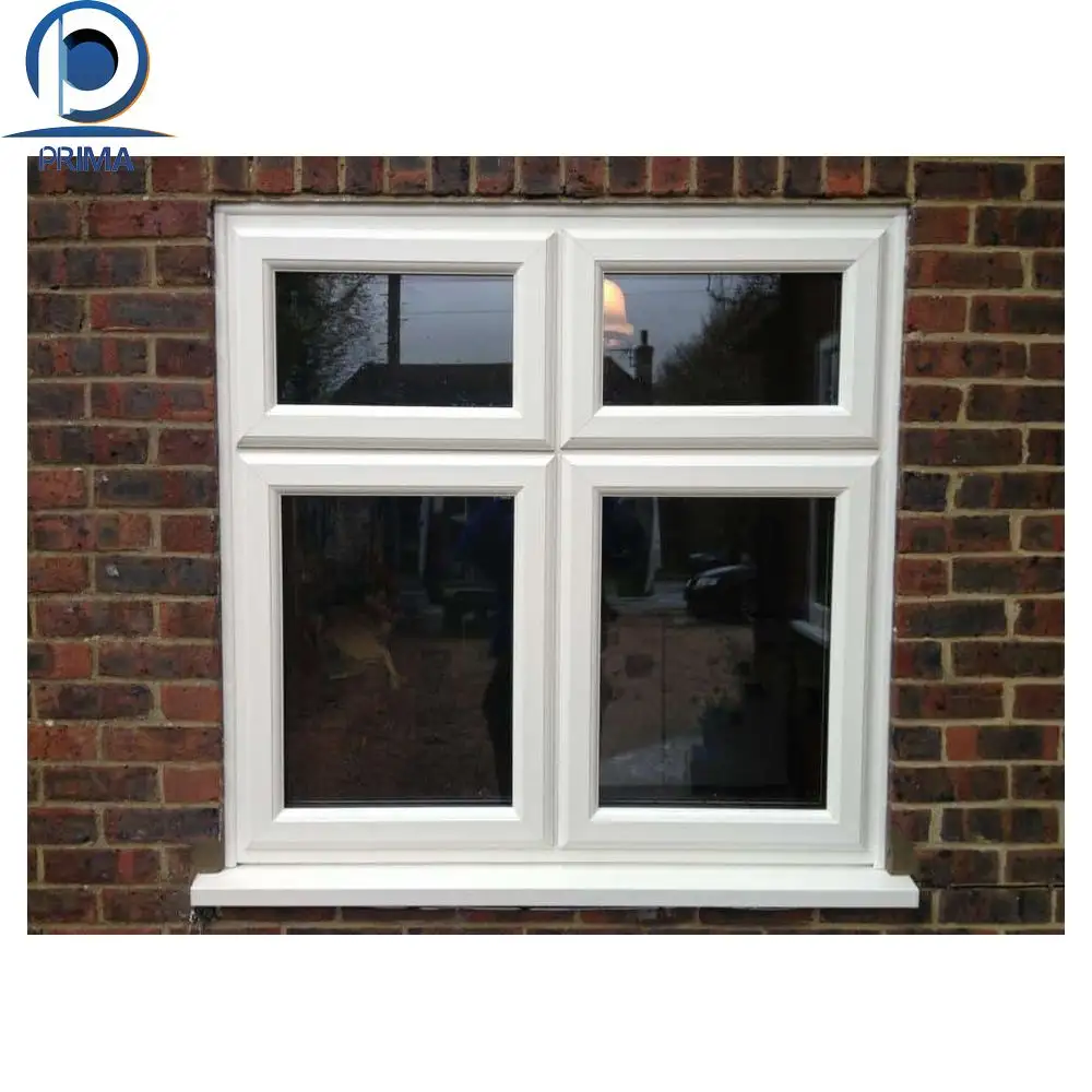 Orient Upvc Windows nouvelle conception fenêtres coulissantes pièces noir blanc Upvc fenêtre pivotante avec châssis d'écran