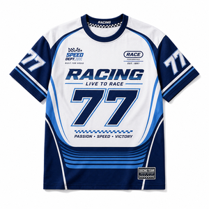 Camiseta Deportiva Personalizada para Hombre, Diseño de Competición, Impresión Completa, Logotipo del Equipo Personalizado, Número, para Fanáticos de las Carreras - Product Image 4