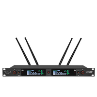 Microphone sans fil à diversité réelle en promotion, fréquence 500 MHz