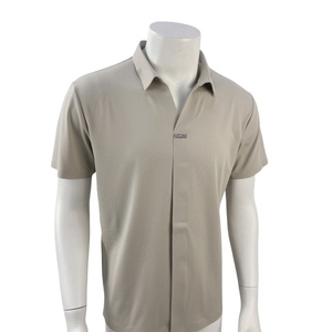 Camiseta de polo lisa con logotipo personalizado de alta calidad para hombres, fabricantes de ropa de nailon y LICRA - Product Image 3