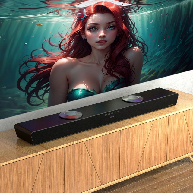VIVIBRIGHT S3PE OEM Soundbar 85W, Full Size Home Theater Sound Bar with 6 Speakers and Built in Subwoofer for TV Audio Brands