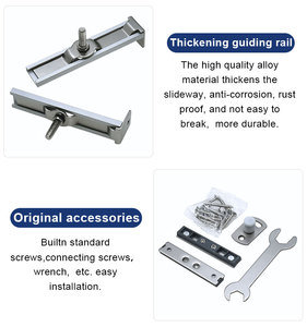 Thép không gỉ 8 bánh xe treo đường sắt cửa phần cứng im lặng đôi mềm đóng cửa trượt con lăn cửa treo trượt bánh xe cửa - Product Image 4