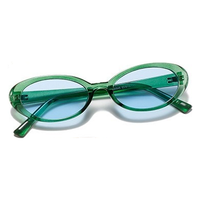 Lunettes de soleil ovales pour femmes en gros, monture en PC, verres dégradés, lunettes de mode, protection UV400, logo personnalisé disponible
