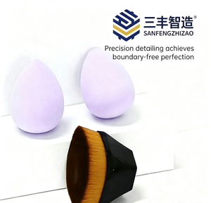 2 + 1 ชุดแปรงแต่งหน้าแบบผสมผสานฟองน้ำและแปรงปัดแป้ง - Product Image 2