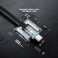 Kabel Pengisian Daya Portabel Magnetik Tipe-C ke Tipe-C 15cm Kabel Anyaman 240W Pengisian Cepat Jaket Nilon untuk Perangkat IOS