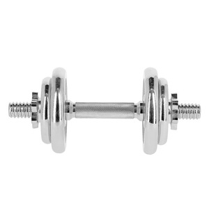 Ensemble cadeau personnalisé en fonte pour hommes, <span class=keywords><strong>fitness</strong></span> et musculation, haltères réglables électroplaqués 10 kg, barre de connexion pour barre d'haltères - Product Image 1