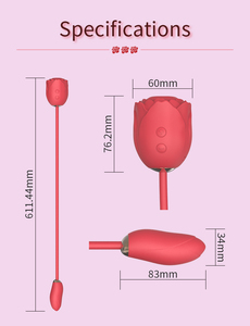 Nuevo Amazon <span class=keywords><strong>Rosa</strong></span> flor en forma de sexo juguete punto G estimulador de clítoris de chupar la lengua <span class=keywords><strong>Rosa</strong></span> vibrador - Product Image 3