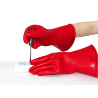 Gants de protection isolés électriques 1000V pour le travail en direct de classe 0