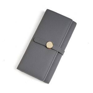 Portefeuille long en cuir fait main avec fermeture éclair, robuste, personnalisable, cadeau haut de gamme pour femme - Product Image 5