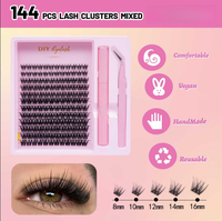 Extensions de cils DIY en bouquets individuels 8mm-16mm, grand carnet de cils, vente en gros, OEM, ODM, fournitures de cils sous marque privée