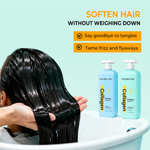 Champú de Colágeno de Marca Privada, Reparación Profunda <span class=keywords><strong>del</strong></span> <span class=keywords><strong>Cabello</strong></span> Dañado, Nutritivo e Hidratante, Set de Cuidado Capilar con Colágeno Orgánico y Queratina - Product Image 5