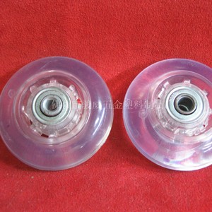 Roue de meuble transparente en PU de 2,5 pouces à double roulement, axe creux, durable, silencieuse et résistante à l'usure - Product Image 1