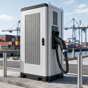สถานีชาร์จรถยนต์ไฟฟ้าแบบเร็วพิเศษ 40kW-120kW ดีไซน์ความจุสูงแบบรวมในตัว รองรับ CCS2 OCPP กำลังไฟสูง - Product Image 1