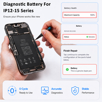 Batterie de diagnostic en gros pour iPhone 17 16 15 14 13 12 Pro Max Plus Mini – 100 % de capacité, sans message d'avertissement, authentique