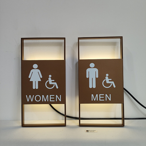 Placa de Puerta Moderna Iluminada para Montar en la Pared, Número de Casa con Retroiluminación LED, Letrero para Habitación de Hotel - Product Image 5
