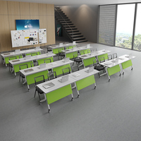 Bureau d'ordinateur pliable moderne, solide, réglable et écologique - Mobilier de bureau multifonctionnel pour la maison, le bureau et les immeubles de bureaux
