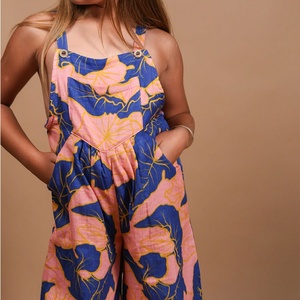 Mono de Alta Calidad con Estampado Hawaiano, Tirantes Casuales, Mono de una Pieza, Mono Infantil Personalizado de Lino y Algodón Mixto - Product Image 3