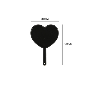 Bán buôn du lịch xách tay nhựa mini hình trái tim Beauty Salon gương thiết kế dễ thương tay cầm tay gương - Product Image 2