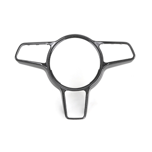 Rivestimento Centrale Volante in Pelle Lucida/Fibra di Carbonio con Cuciture Personalizzate per Porsche 991 991.2 911 992 987 Cayenne 100% - Product Image 3
