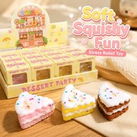 Jouet Squishy en TPR en forme de Tiramisu, à remontée lente, anti-stress, à presser, pour enfants et adultes