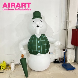 Büyük boy Xmas festivali dekorasyon maskot şişme büyük kardan adam, şişme kardan adam karikatür balon - Product Image 6