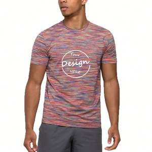Camiseta con estampado de pantalla de secado rápido de tela catiónica personalizada para gimnasio, correr, Fitness, deportes atléticos, camiseta para hombre - Product Image 5