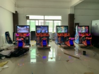 Simulateur de course automobile d'arcade à pièces, console de jeu vidéo de conduite en métal, simulateur de voiture de divertissement