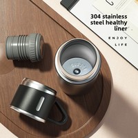 Ensemble de tasses isothermes de style américain, grande capacité, moderne et minimaliste, avec couvercle double usage, en acier inoxydable, idéal pour les fabricants et comme cadeau.