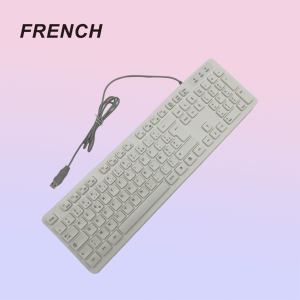 คีย์บอร์ดแบบมีสายหลายภาษา รองรับรูปแบบแป้นพิมพ์ภาษารัสเซีย อาหรับ ฝรั่งเศส อิตาลี เยอรมัน เดนมาร์ก และไทย สำหรับใช้งานในสำนักงาน/ที่บ้าน - Product Image 5