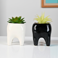 Mini pot à succulentes mignon et créatif, petit pot en céramique et émail sculpté, design artisanal pour plantes de cactus d'intérieur