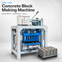Machine à fabriquer des blocs creux en béton pour la construction de maisons, machine à briques en ciment 4-35B, type atelier compact