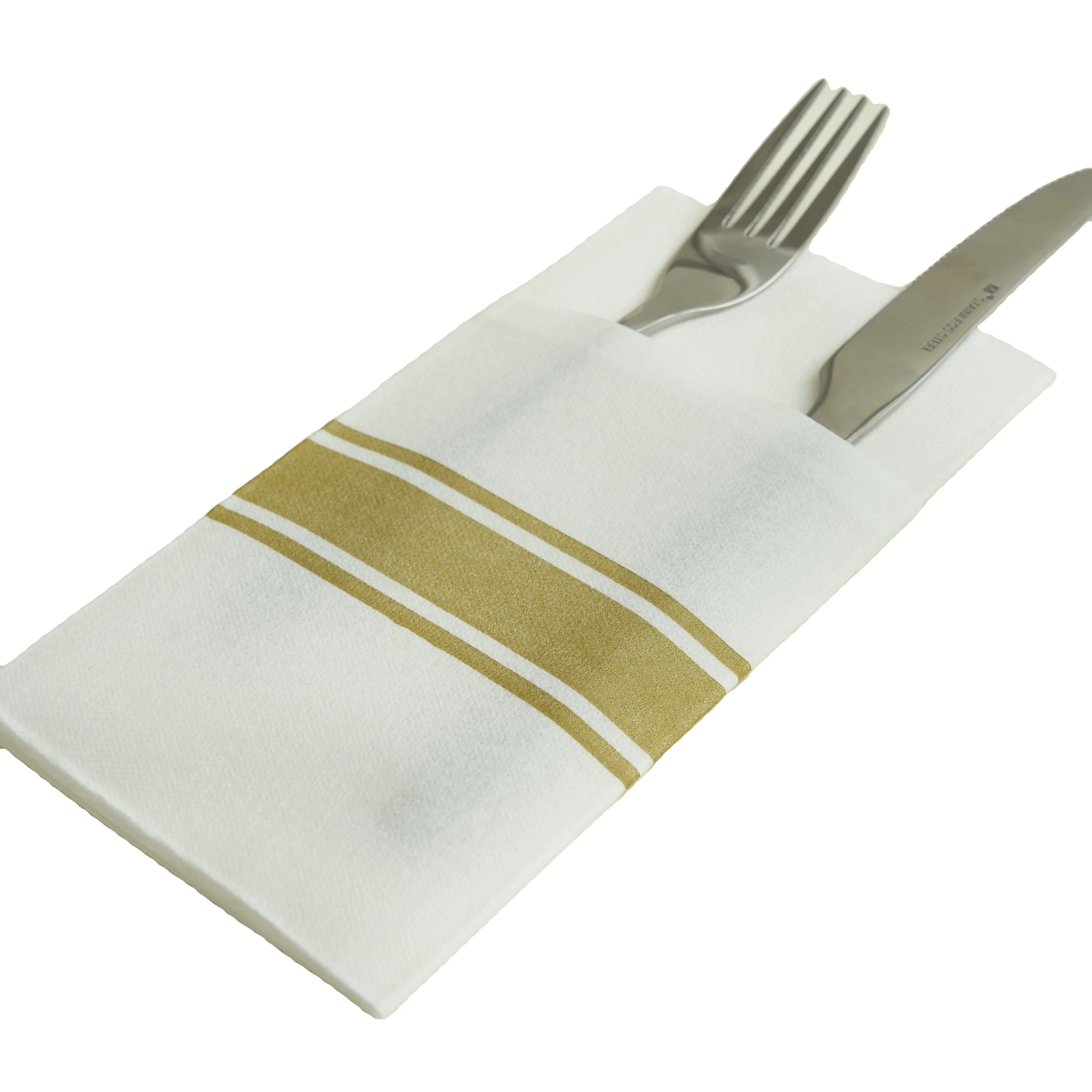 Decorative Cocktail Paper Napkin Christmas Paper Dinner Napkins With Golden Foiled