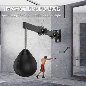 <span class=keywords><strong>Sac</strong></span> <span class=keywords><strong>de</strong></span> <span class=keywords><strong>frappe</strong></span> en cuir PU durable, pliable et réglable en hauteur, à fixer au mur, pour hommes, adultes et enfants - Cadeau anti-stress pour la <span class=keywords><strong>boxe</strong></span> (Noir) - Product Image 2