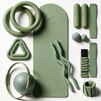 CAMACA Accessoires de Pilates écologiques personnalisés et tapis de yoga en caoutchouc naturel durable, ensemble de Pilates avec bloc de yoga