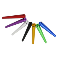 Nouveau tube de rangement portable en métal pour cigarettes, boîte de rangement conique en alliage d'aluminium de 120 mm, tube scellé