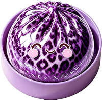 Ensemble de jouets squishy imprimé léopard, collection scintillante, 6 styles, aliments simulés, jouet anti-stress à presser, boîte cadeau