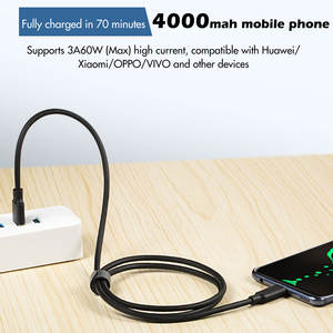 Justlink <span class=keywords><strong>Type</strong></span> <span class=keywords><strong>C</strong></span> TO <span class=keywords><strong>USB</strong></span> <span class=keywords><strong>C</strong></span> CABLE PD 3ชาร์จเร็วสำหรับ usbc สายดาต้าเคเบิ้ล0.2ม. 0.3ม. 0.5ไนลอนถัก2ม. - Product Image 4