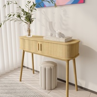 Table d'entrée pour salon, table étroite pour canapé, console en bois pour couloir