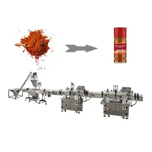 High output spice jars powder processing machines coffee masala powder mixing packing production line