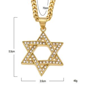 Prix de gros, collier personnalisé en acier inoxydable 316L, carte religieuse, terre, hexagramme, <span class=keywords><strong>masque</strong></span> de pharaon, pendentif hip hop pour homme, étanche - Product Image 3