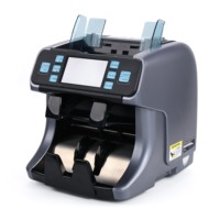 Compteur de billets double CIS 218C avec plus de 150 devises, une seule machine compte toutes les devises pour les bureaux de change, les banques et les magasins de détail
