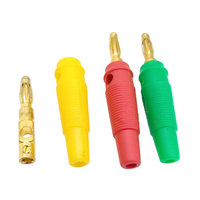 Câble de haut-parleur Fiche banane Câble de haut-parleur Connecteur de fiche banane Amplificateur de puissance en cuivre plaqué or Fiche 4mm