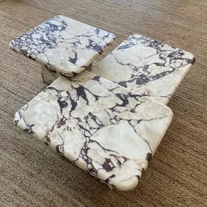 Personalizzare il design calacatta viola marmo tavolo da pranzo ovale marmo tavoli mobili in marmo viola calacatta piano tavolo da pranzo