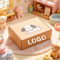 Boîte d'expédition en carton ondulé durable et imperméable, grand lot pour l'emballage en gros des supermarchés d'animaux de compagnie