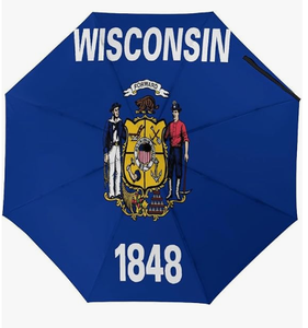 Parapluie compact avec drapeau de la Virginie occidentale, résistant au vent, de haute qualité, parapluie de voyage, ouverture et fermeture automatiques, grands parapluies pour la pluie - Product Image 3