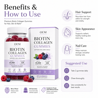 Gummies de Soutien Avancé Cheveux, Peau et Ongles pour une Beauté Éclatante – Vitamines Quotidiennes en Gummies pour le Bien-être – Vente en Gros OEM