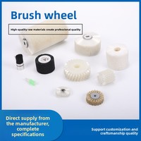 Roue de brosse de nettoyage industriel sur mesure petit rouleau de dépoussiérage Filament de nylon manche en plastique creux 10-50mm de diamètre