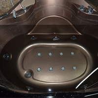 Baignoires triangulaires pour deux personnes, bon marché, en gros, pour adultes, d'occasion, de luxe, avec hydromassage et bain à air