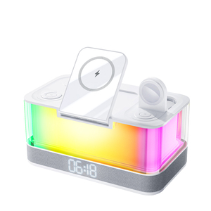 2025 el más nuevo Mini G lámpara de escritorio inteligente <span class=keywords><strong>BT</strong></span> altavoz LED carga inalámbrica recargable magnético OVP protegido FORMA DE G luz inalámbrica - Product Image 3